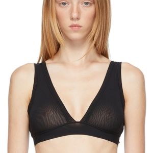SKIMS Summer Mesh Plunge Bralette XS nwot ONYX